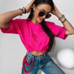 T-shirt klasyczny Asher Ola Voga fuksja