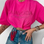 T-shirt klasyczny Asher Ola Voga fuksja