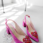 Czółenka na słupku Madam AmoreMio fuksja