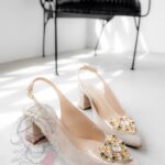 Czółenka na słupku Madam AmoreMio beżowe