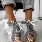 Trampki z kokardką Madam Twice Bow rosegold