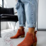 Botki z wycięciami Madam Pause rude