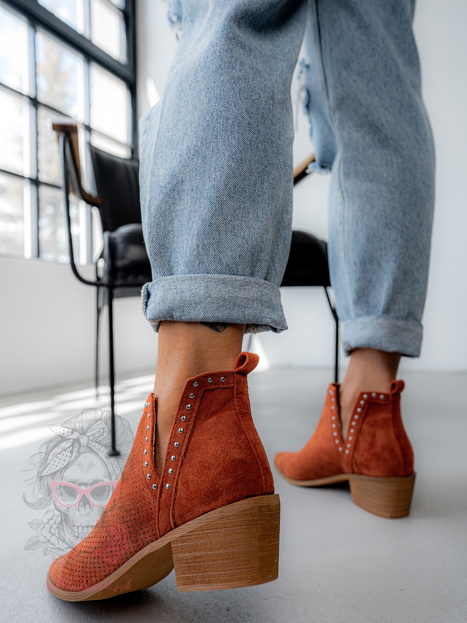 Botki z wycięciami Madam Pause rude Botki z wycięciami Madam Pause rude