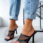 Klapki z siatką Rock Robyn czarne