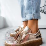 Trampki metaliczne Madam Tuffo złote