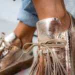 Trampki metaliczne Madam Tuffo złote