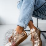 Trampki metaliczne Madam Tuffo złote