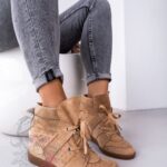 Sneakersy Madam Millor j. karmelowe