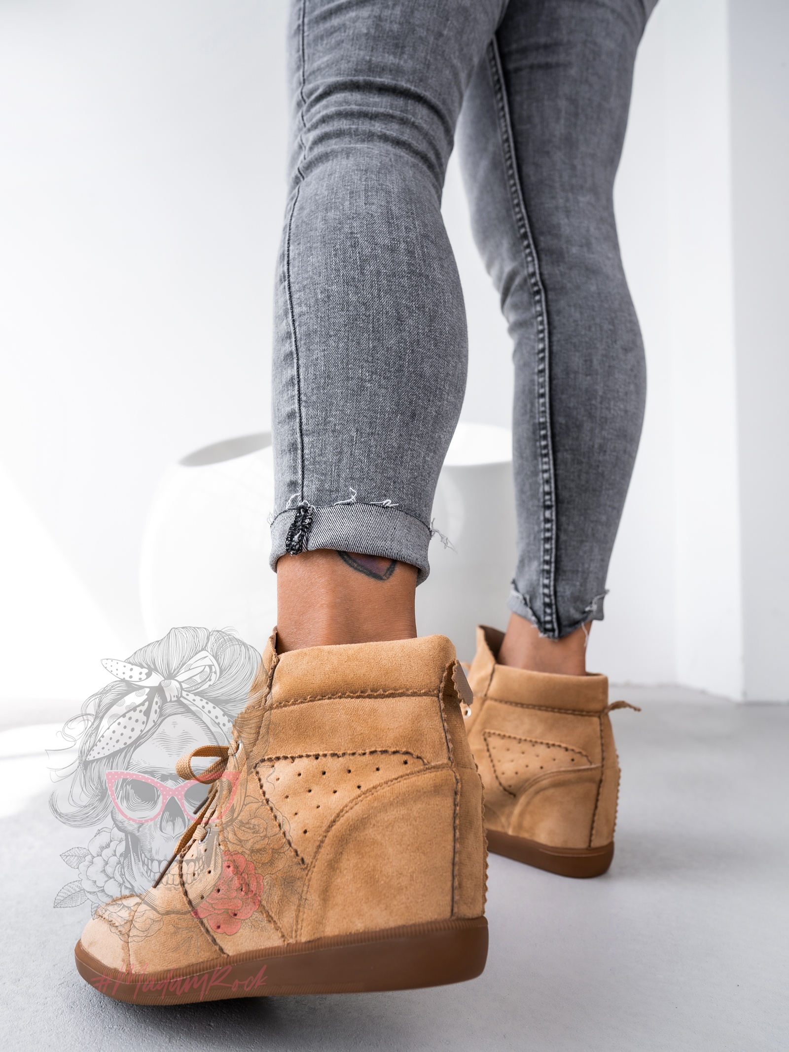 Sneakersy Madam Millor j. karmelowe Sneakersy Madam Millor j. karmelowe