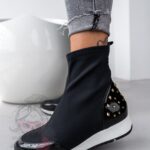 Elastyczne botki Lady Lycra czarne