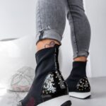 Elastyczne botki Lady Lycra czarne