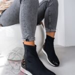 Elastyczne botki Lady Lycra czarne