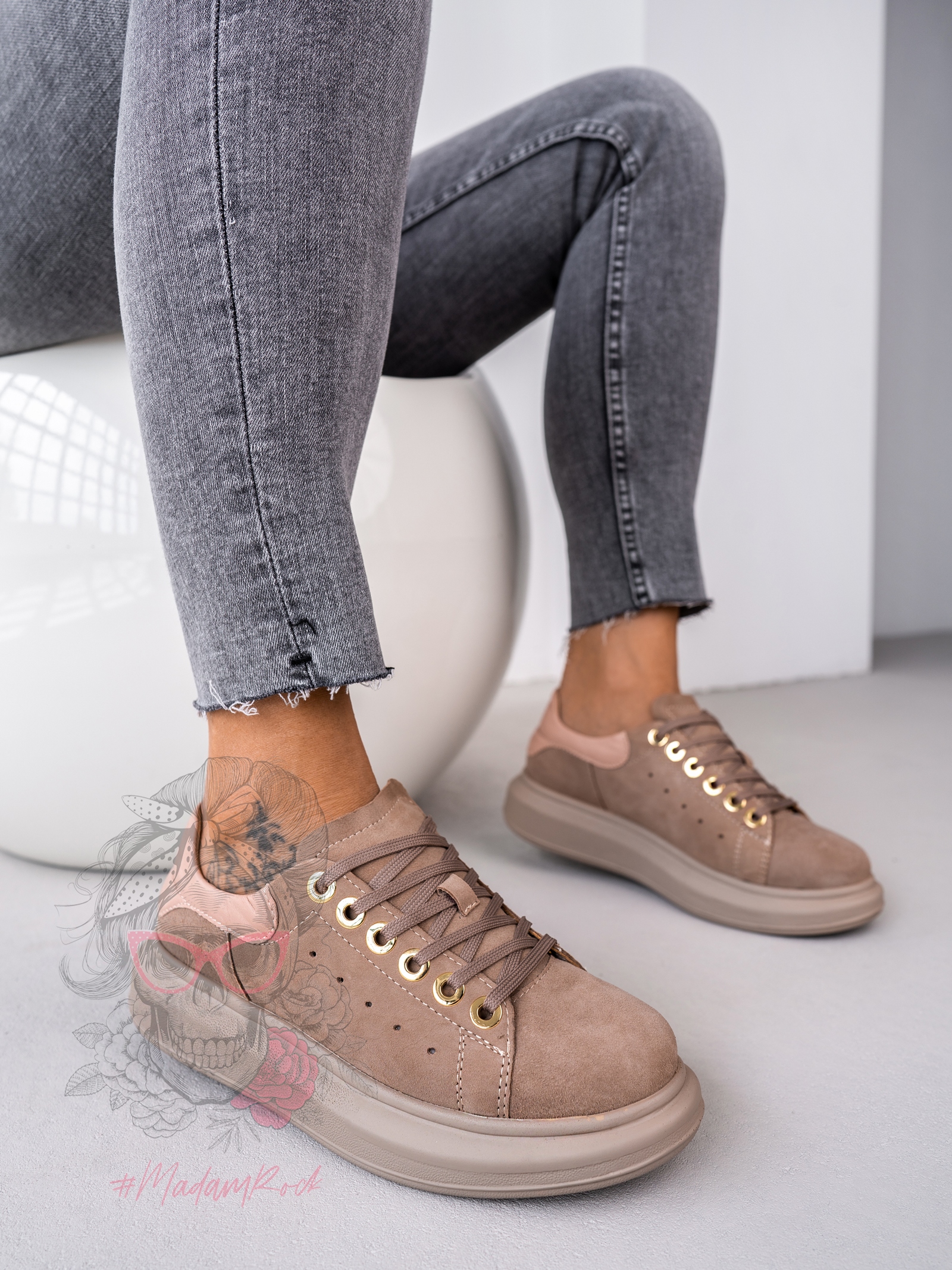 Buty sportowe klasyczne Casuall Rock beżowe