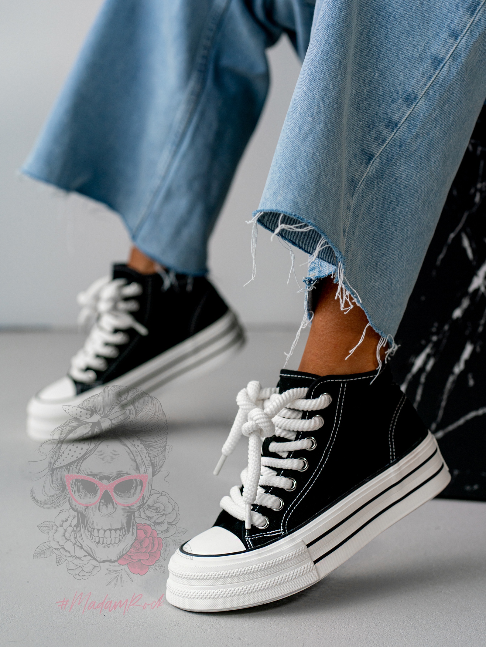 Trampki na platformie Rock Opam czarne