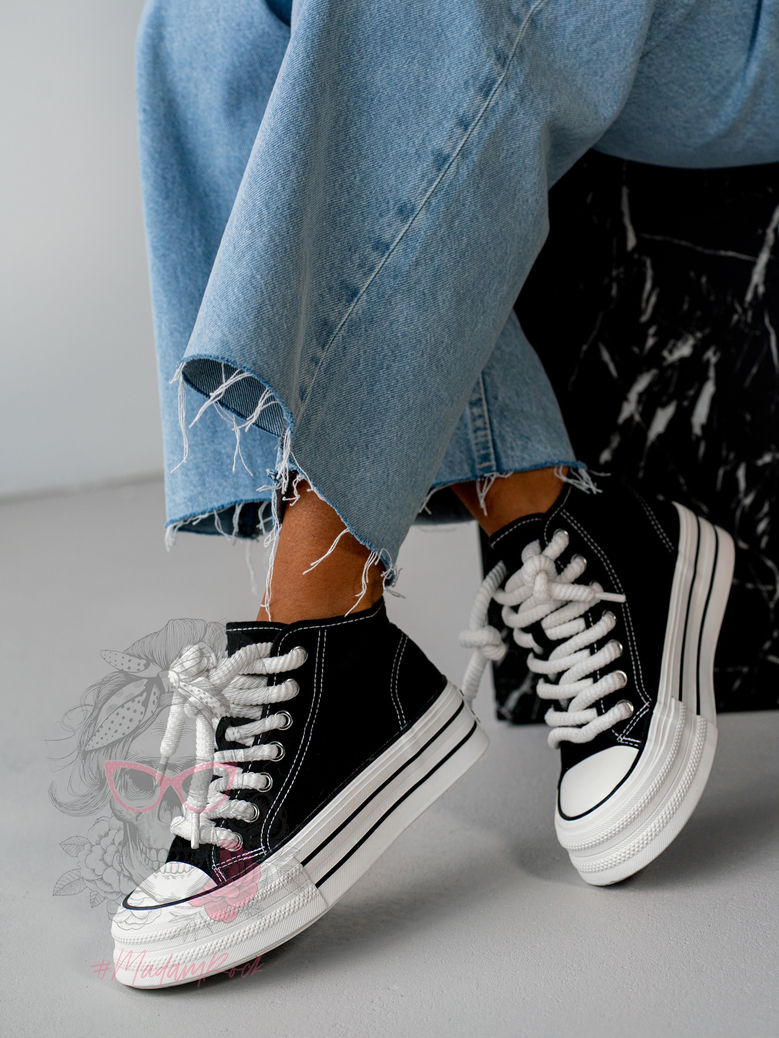 Trampki na platformie Rock Opam czarne Trampki na platformie Rock Opam czarne