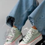 Trampki na platformie Rock Opam miętowe