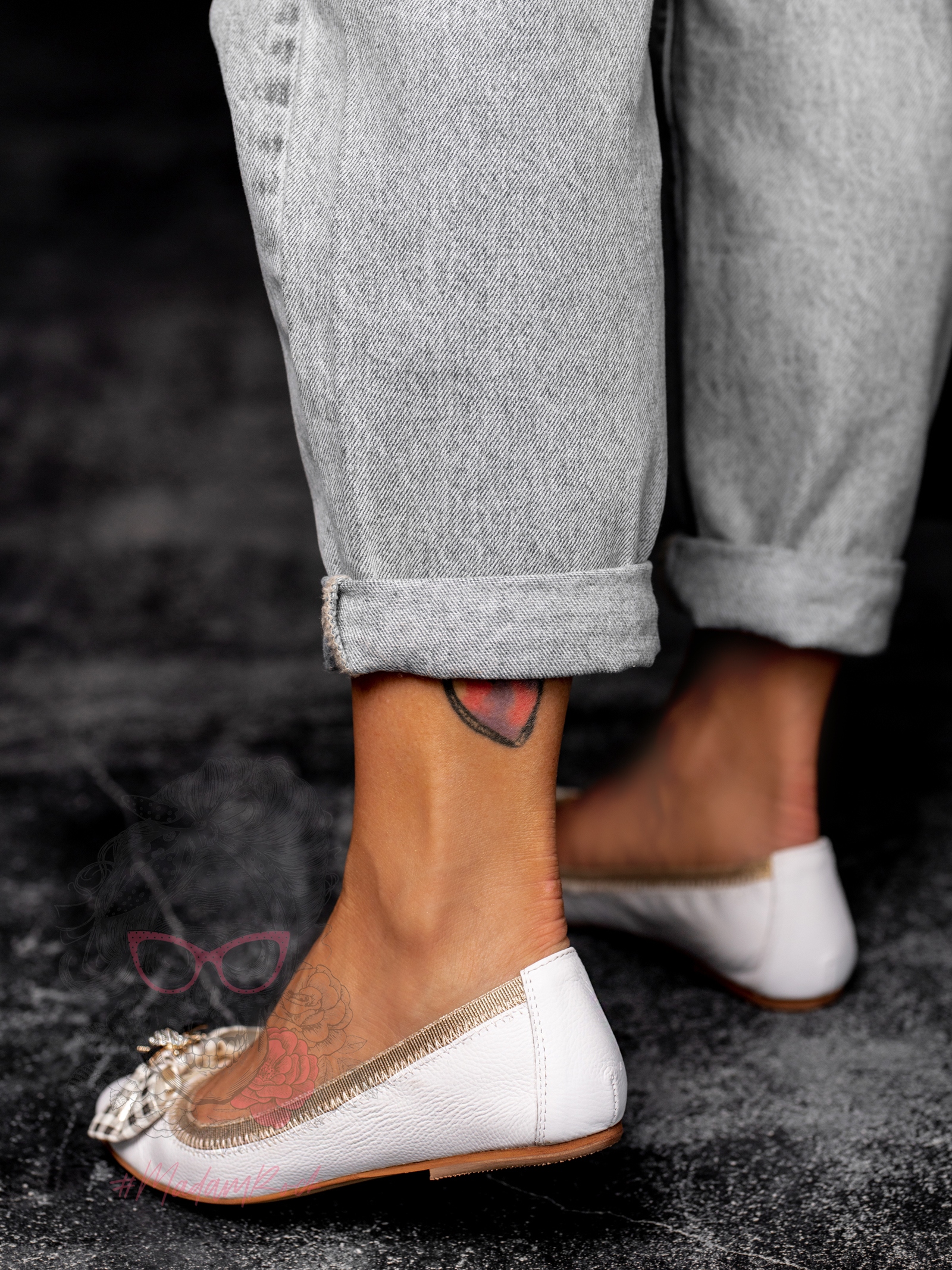 Balerinki z gumką Lady Soft białe Balerinki z gumką Lady Soft białe