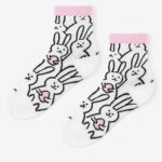 Skarpetki damskie Funny Bunny białe