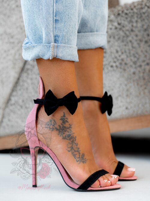 Sandały na szpilce Rock Gave pudrowe