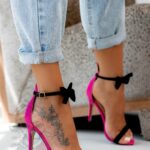 Sandały na szpilce Rock Gave fuksja