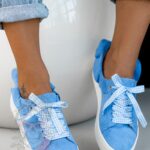 Trampki skórzane Rock Beluet niebieskie