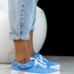 Trampki skórzane Rock Beluet niebieskie