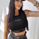 Top prążkowany Mania Ola Voga czarny