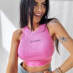 Top prążkowany Mania Ola Voga róż