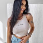 Top prążkowany Mania Ola Voga beżowy