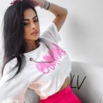 T-shirt logowany Obsession Ola Voga ecru