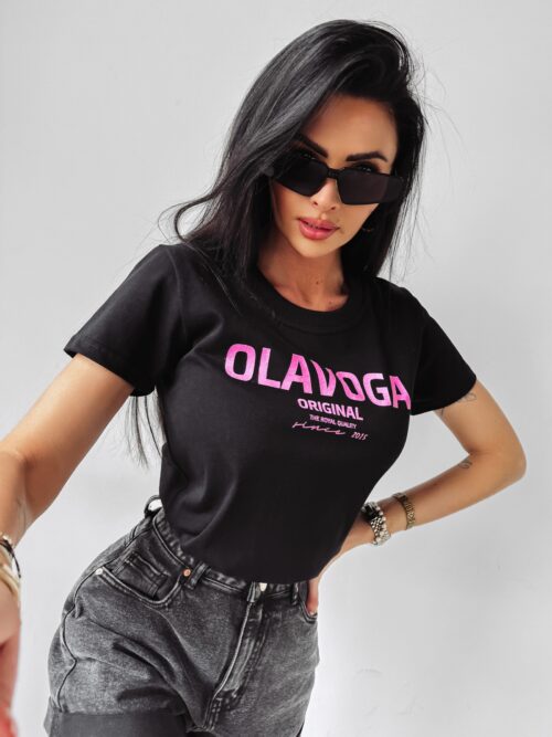 -wyprzedane-T-shirt przylegający Whisper Ola Voga czarny