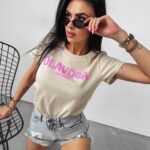 -wyprzedane-T-shirt przylegający Whisper Ola Voga beżowy