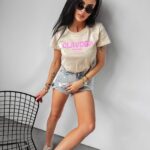 -wyprzedane-T-shirt przylegający Whisper Ola Voga beżowy