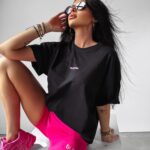 T-shirt oversize Graved Ola Voga czarny