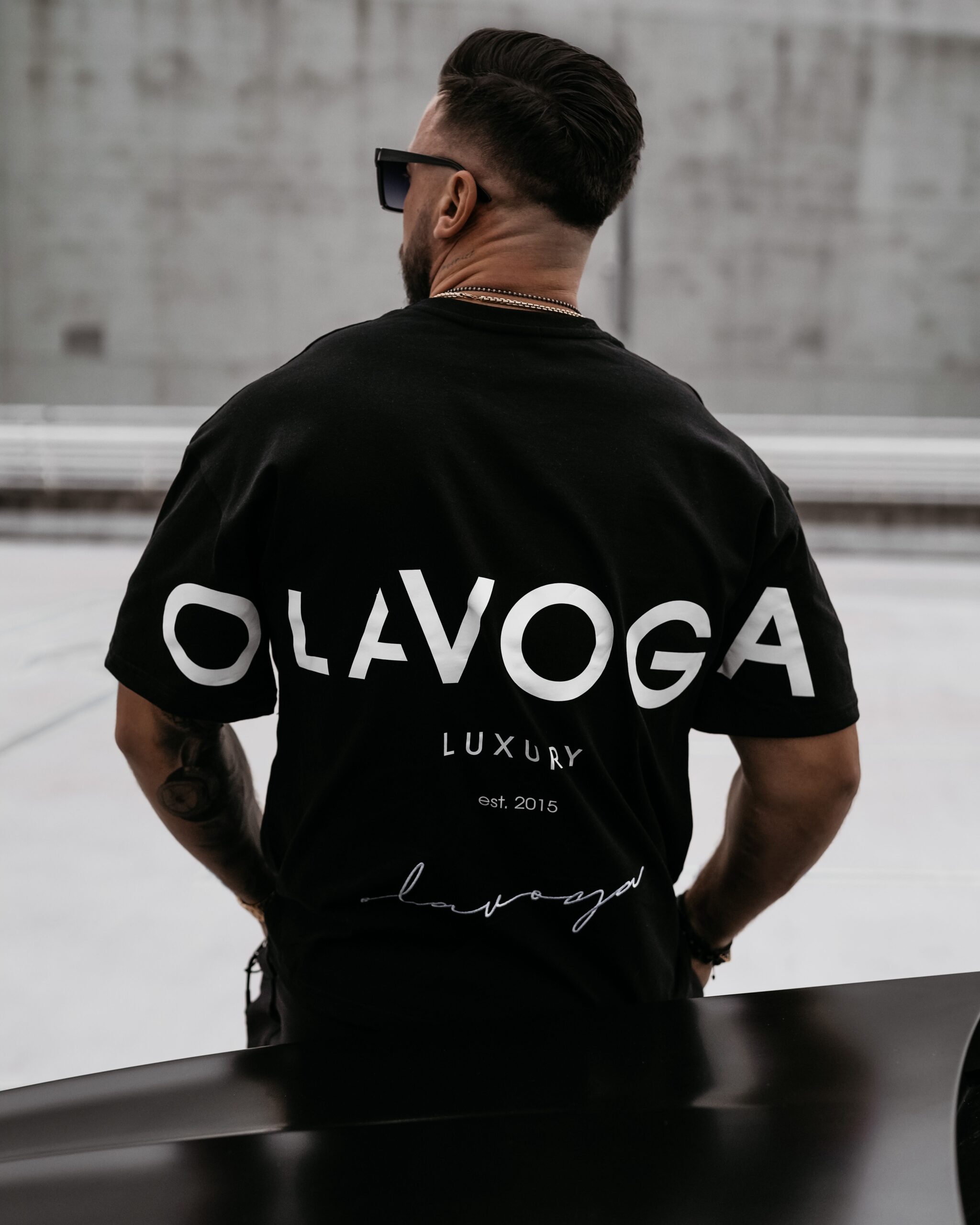 T-shirt męski oversize Themis Ola Voga czarny