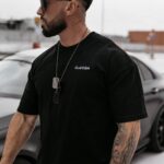 T-shirt męski oversize Themis Ola Voga czarny