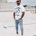 T-shirt męski Force Ola Voga błękitny