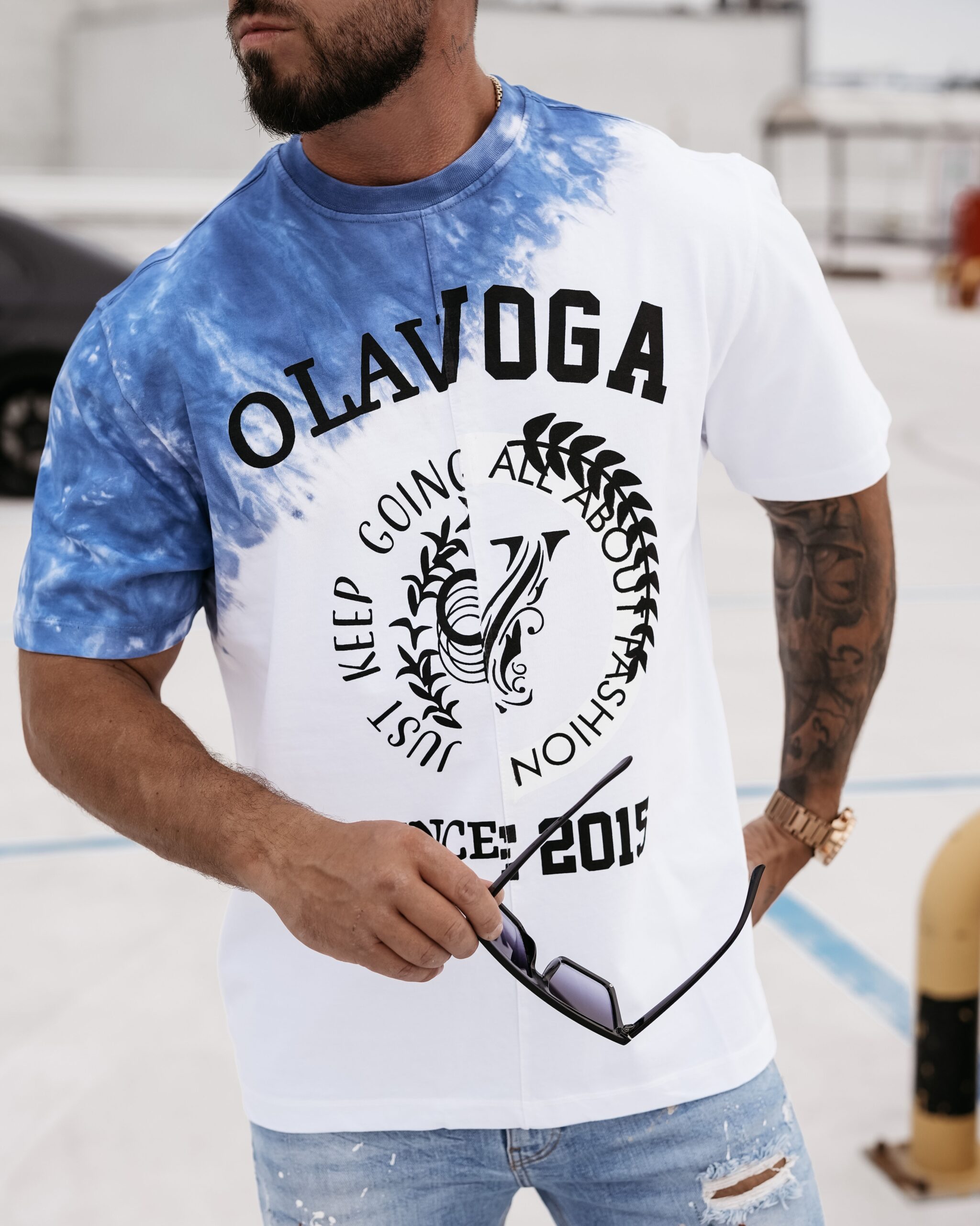 T-shirt męski Force Ola Voga granatowy