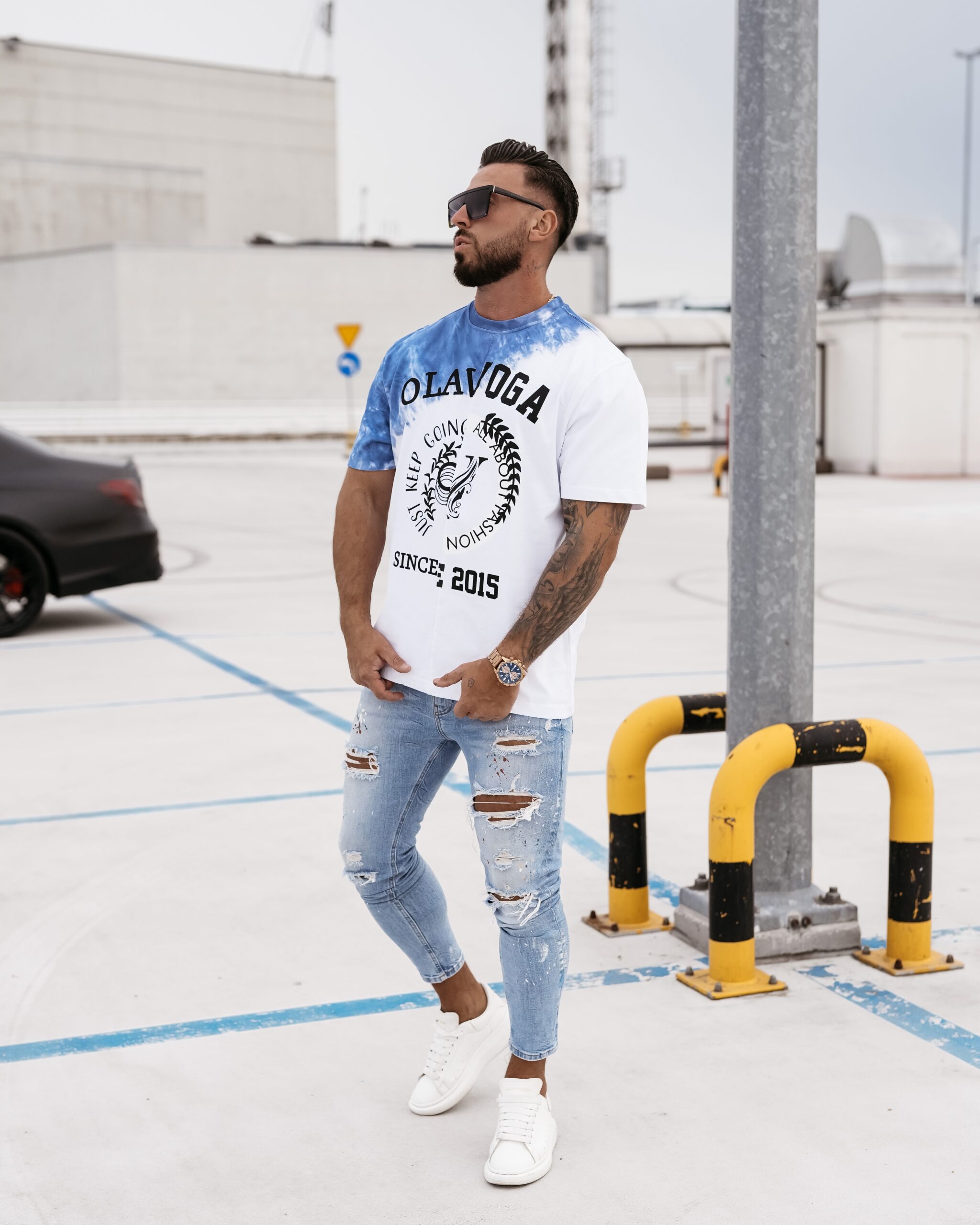 T-shirt męski Force Ola Voga granatowy