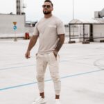 T-shirt męski oversize Scuplt Ola Voga beżowy