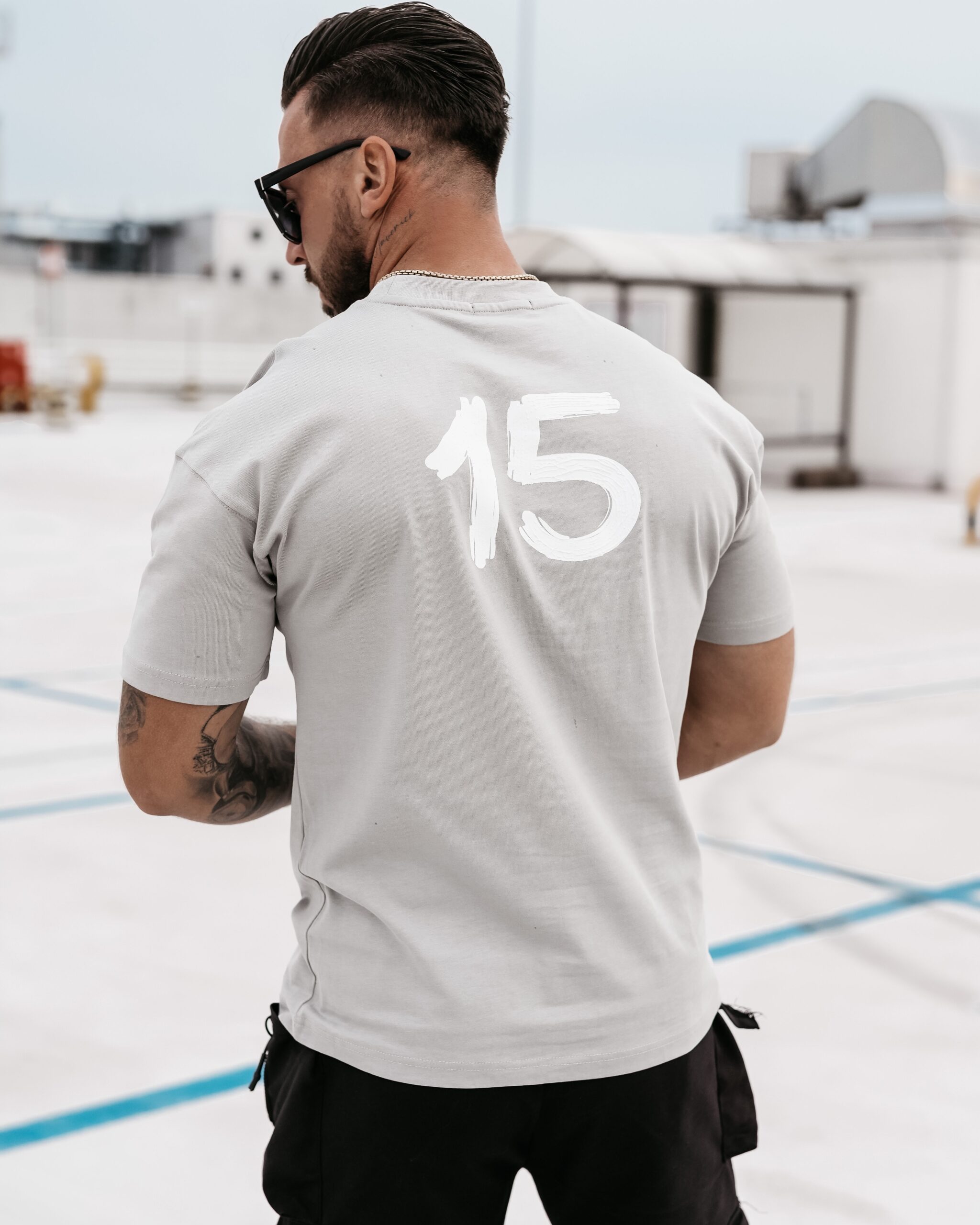 T-shirt męski oversize SCUPLT OLAVOGA szary