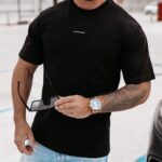 T-shirt męski bawełniany Silver Ola Voga czarny