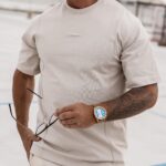 T-shirt męski bawełniany Silver Ola Voga beżowy