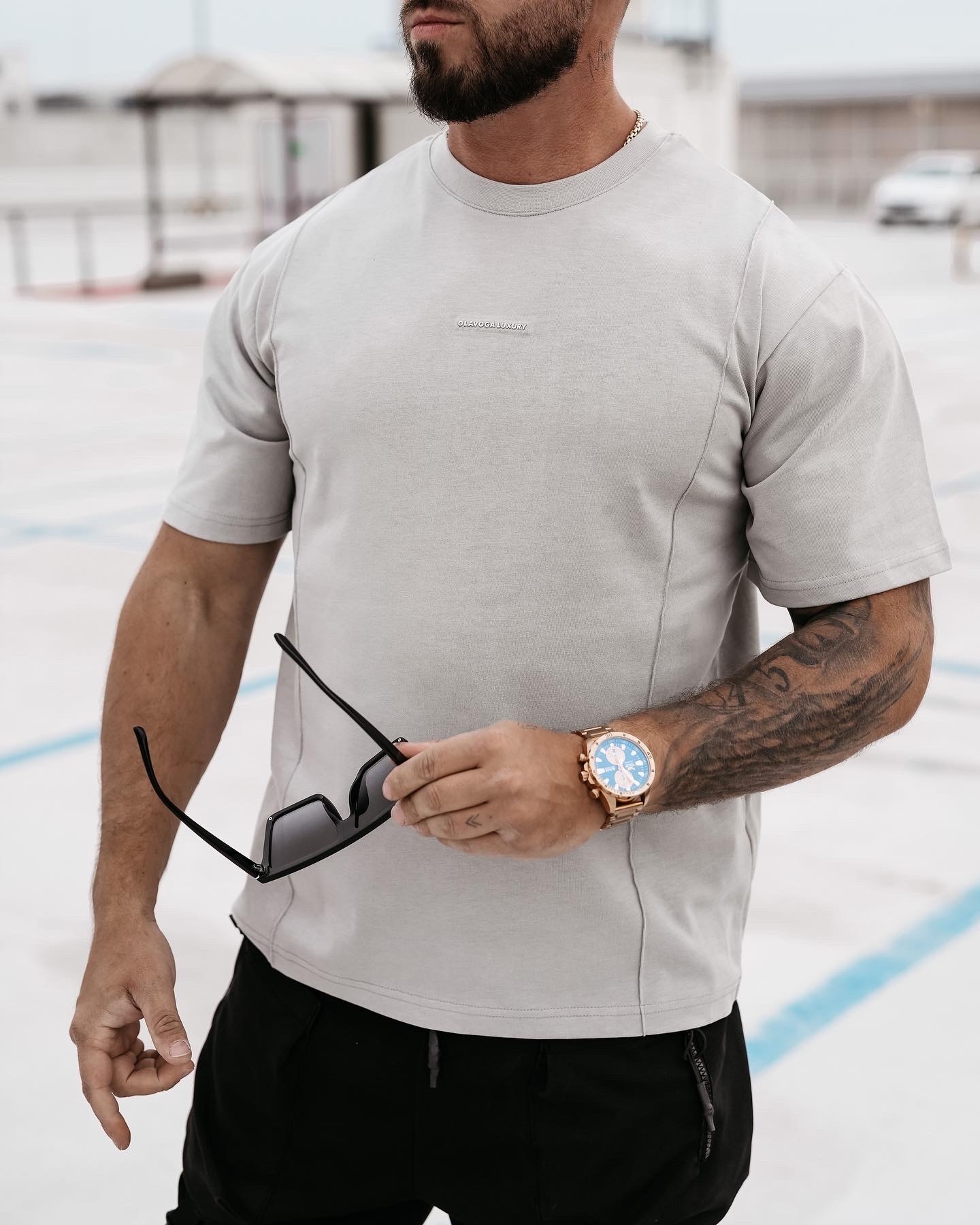 T-shirt męski bawełniany Silver Ola Voga j.szary