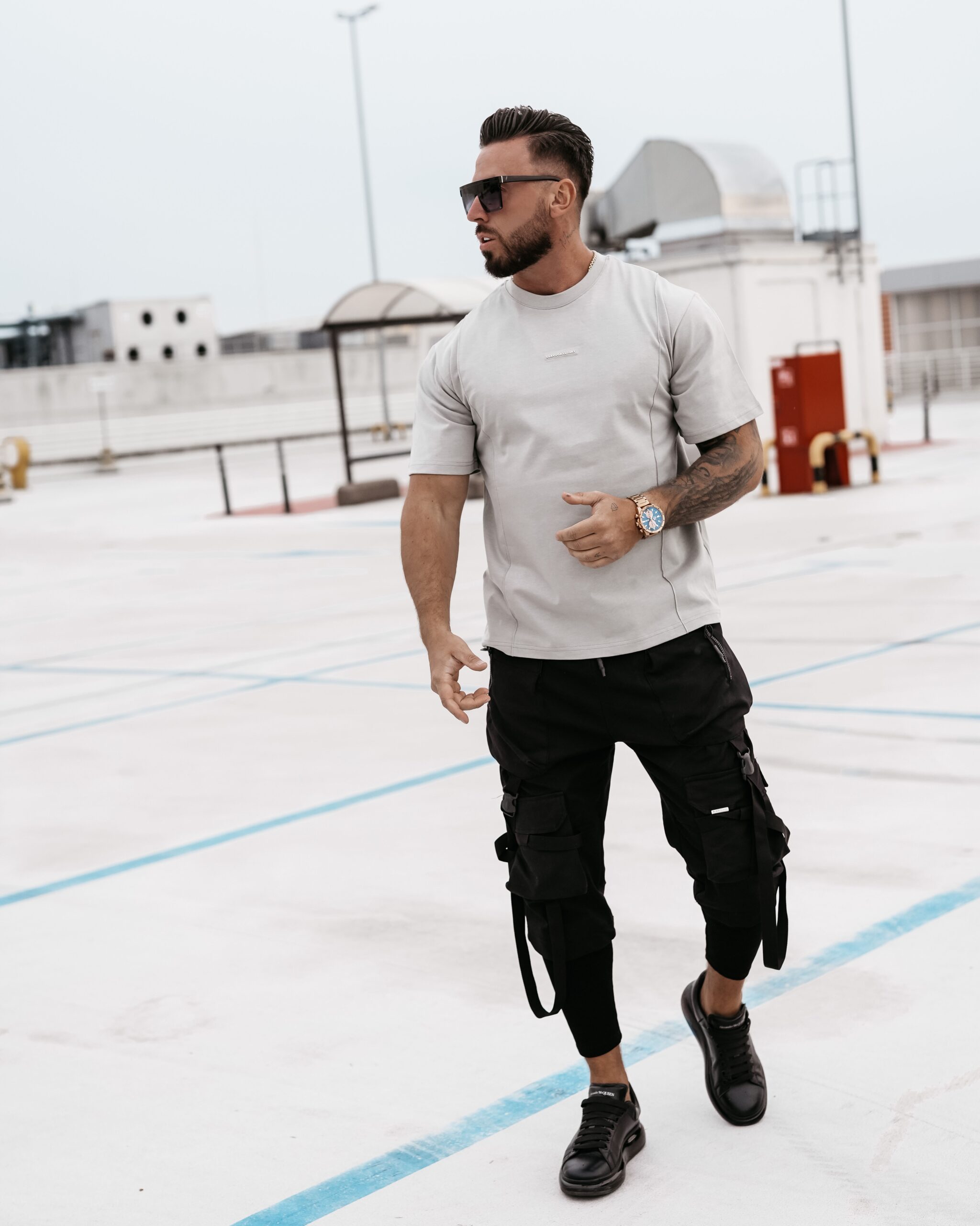 T-shirt męski bawełniany Silver Ola Voga j.szary