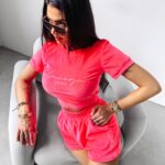 Komplet welurowy Mistiness Ola Voga n.koral