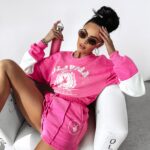 Komplet bawełniany LAZER OLAVOGA róż-ecru