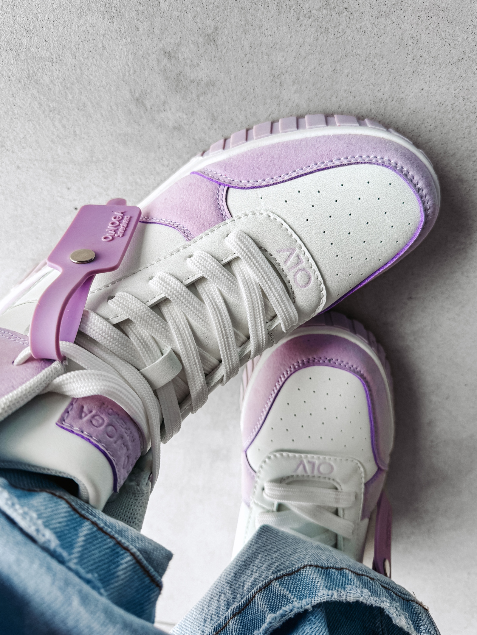 Buty za kostkę HYPERION OLAVOGA biało-fioletowe