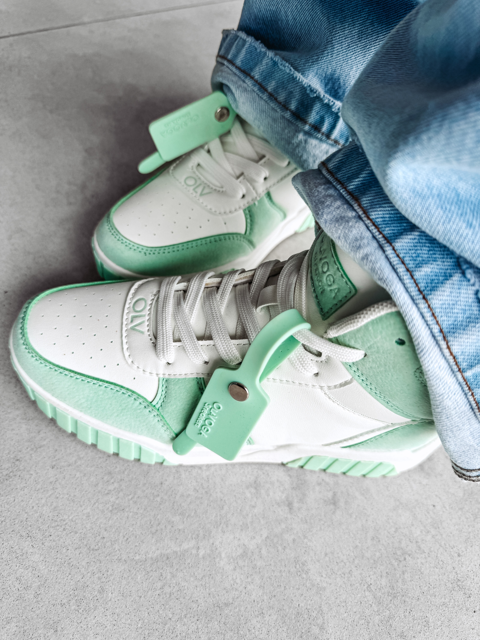 Buty za kostkę HYPERION OLAVOGA biało-zielone