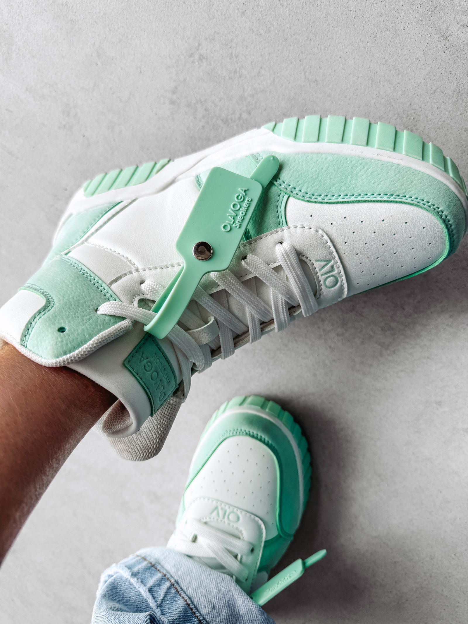 Buty za kostkę HYPERION OLAVOGA biało-zielone